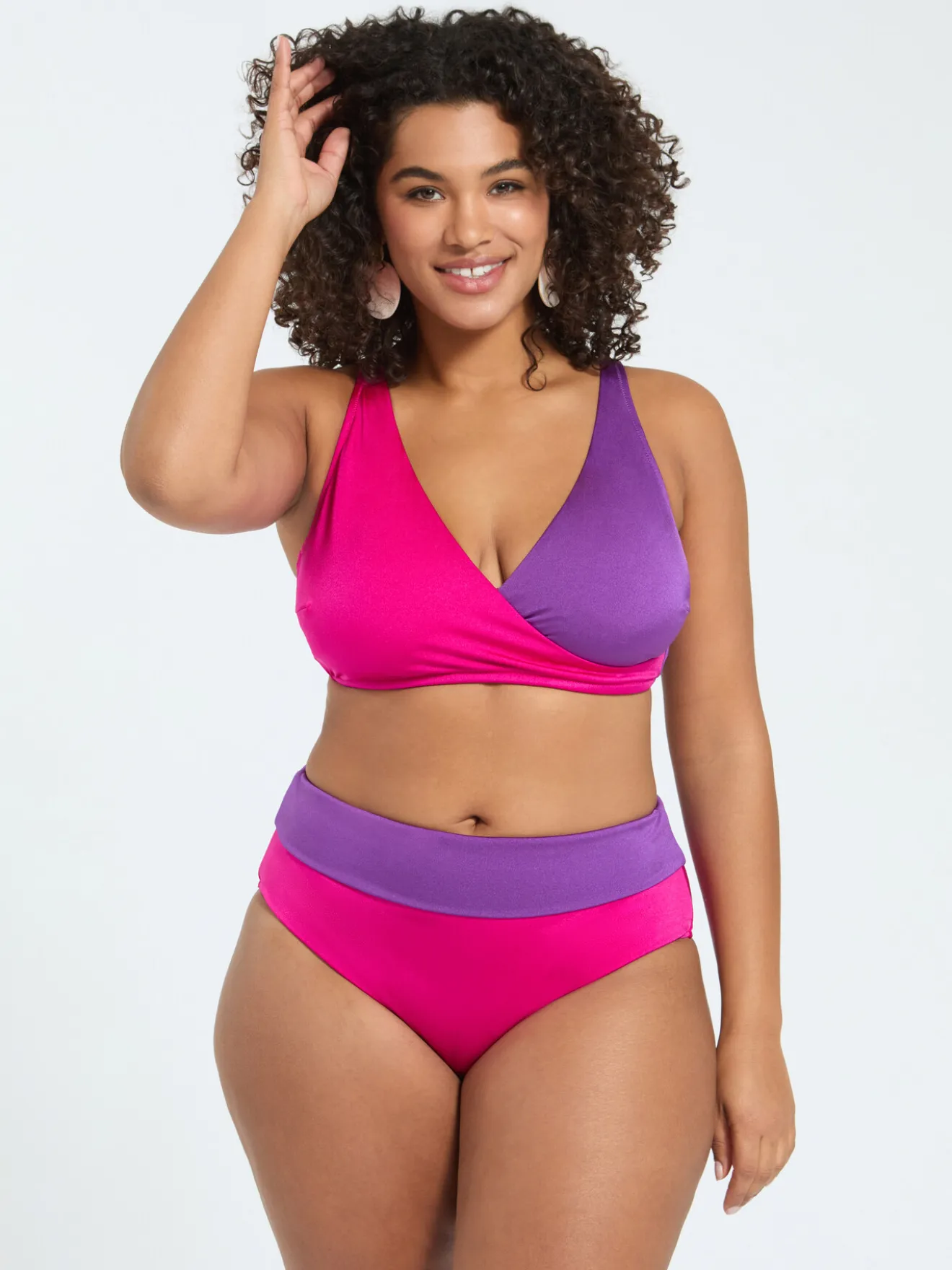 Bikini incrociato color block