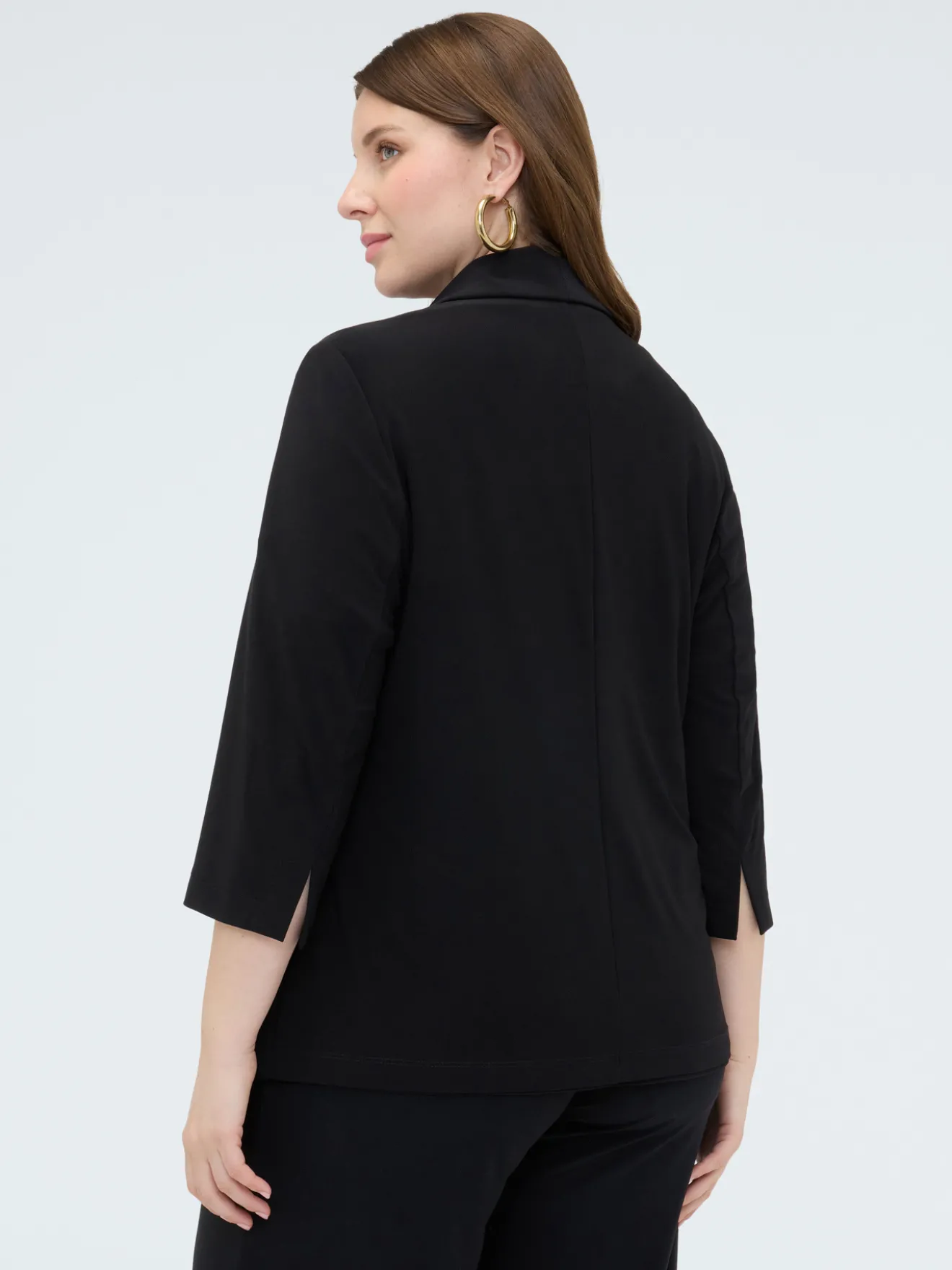 Blazer in jersey con maniche a tre quarti