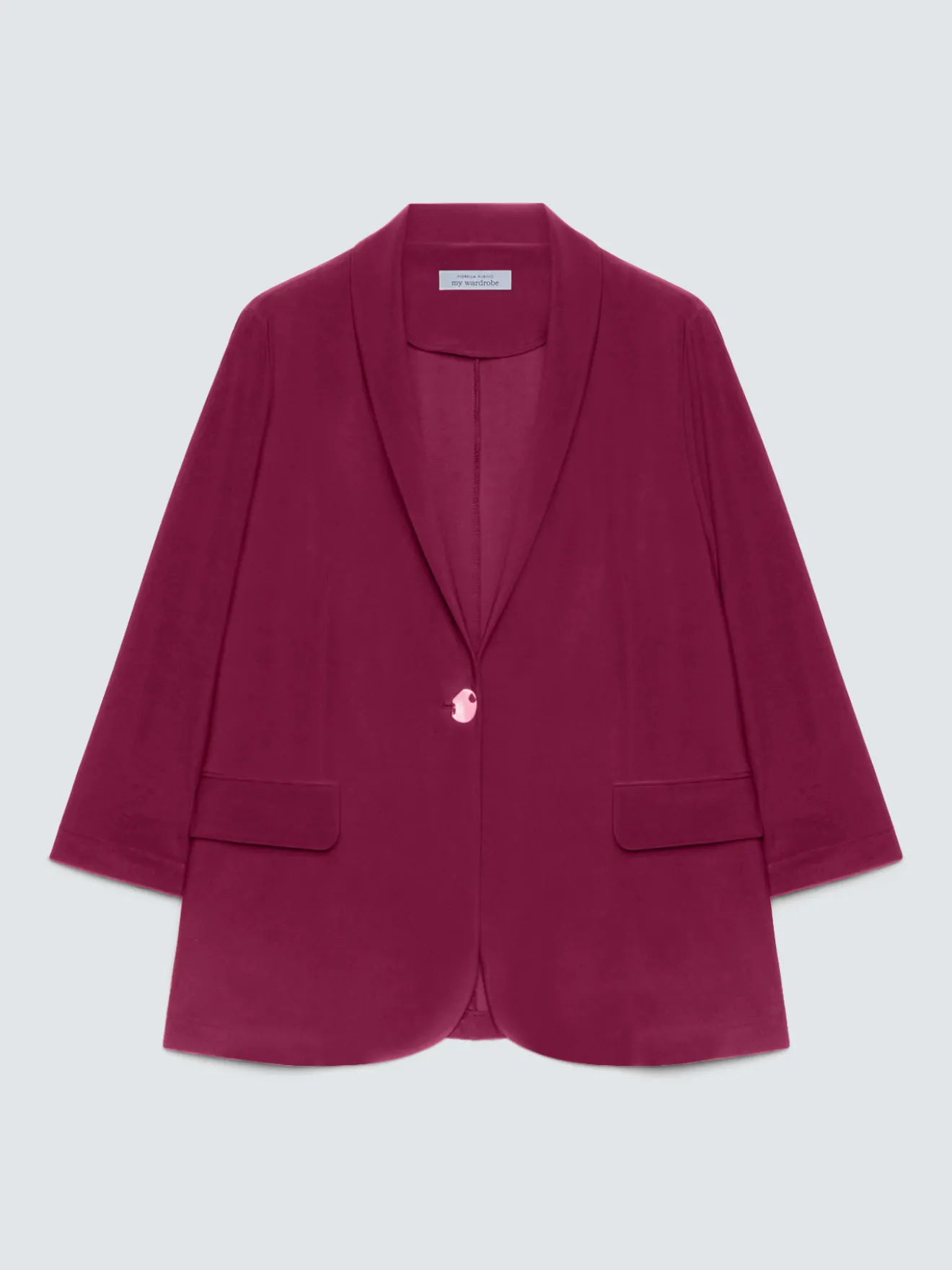 Blazer in jersey con maniche a tre quarti