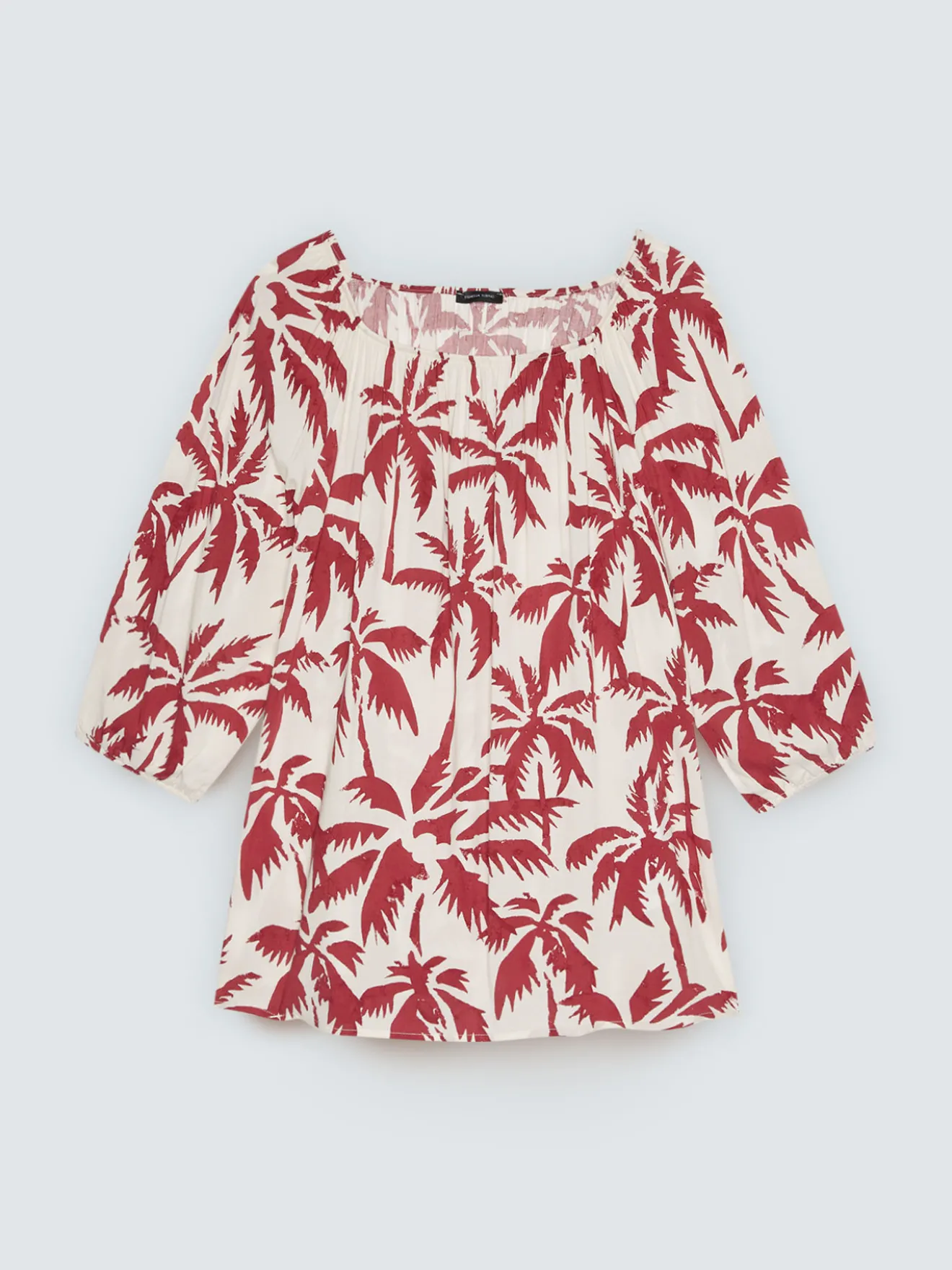 Blusa off-shoulder con stampa
