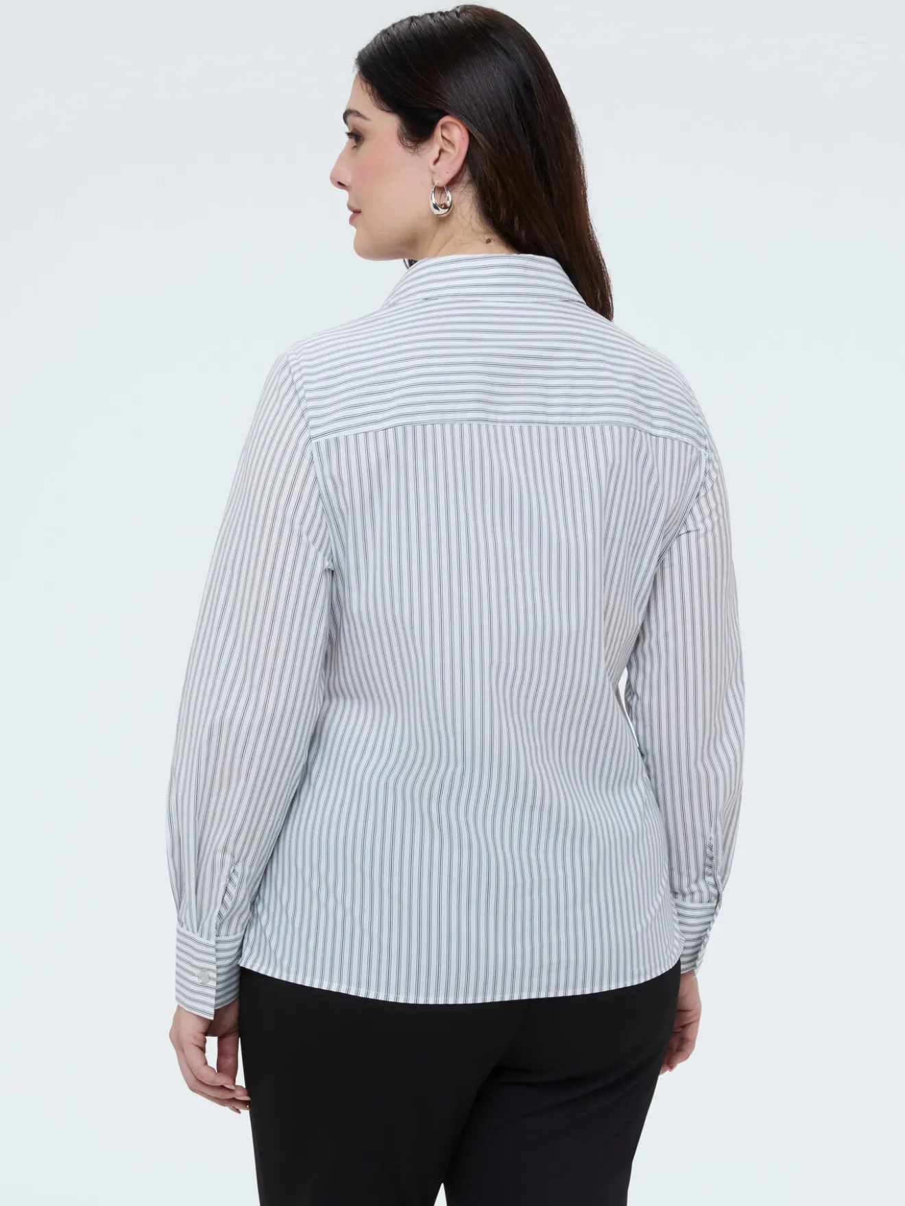 Camicia a righe in cotone