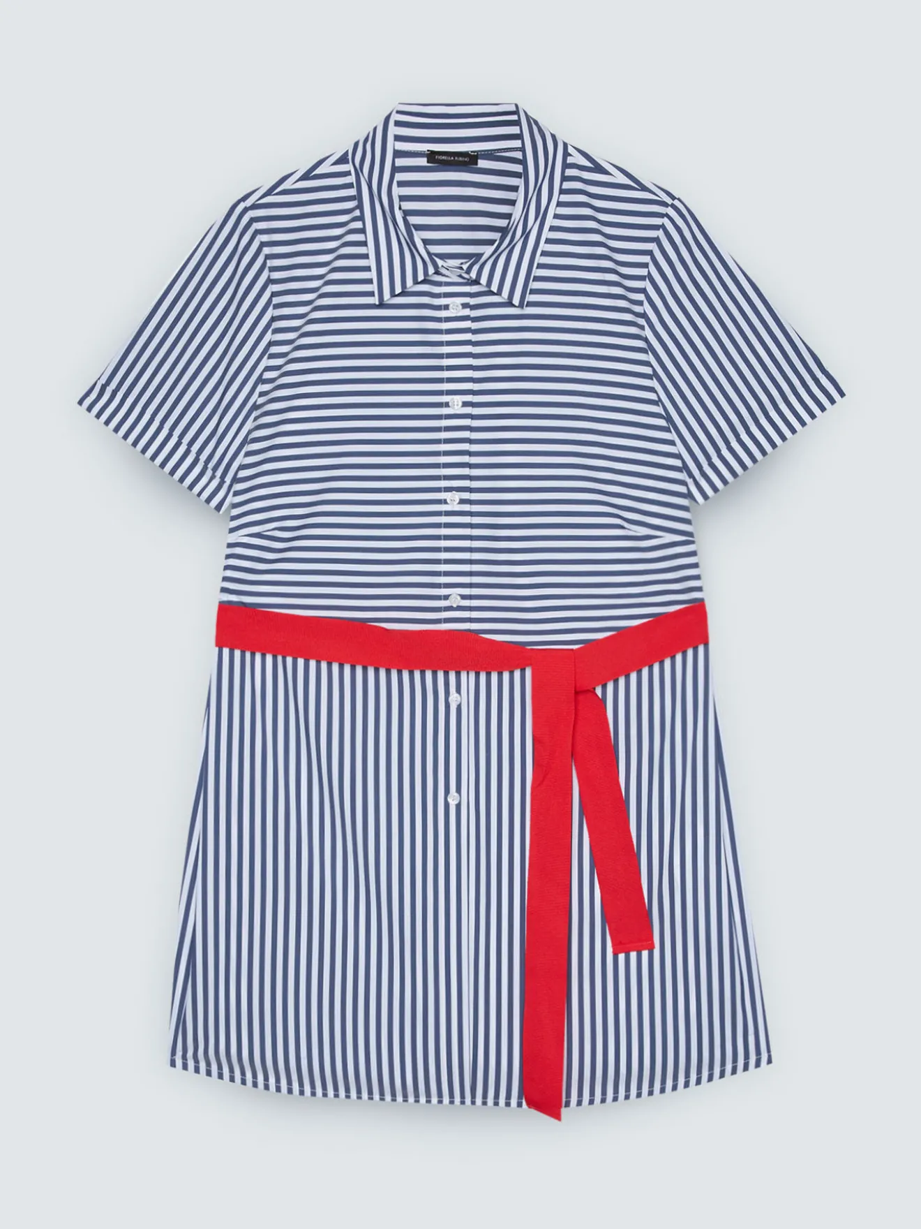 Camicia a righe in misto cotone