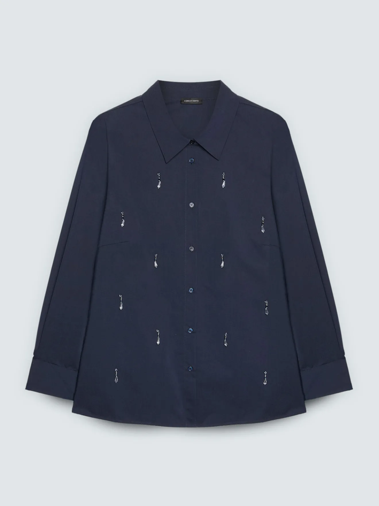 Camicia con applicazioni crystal
