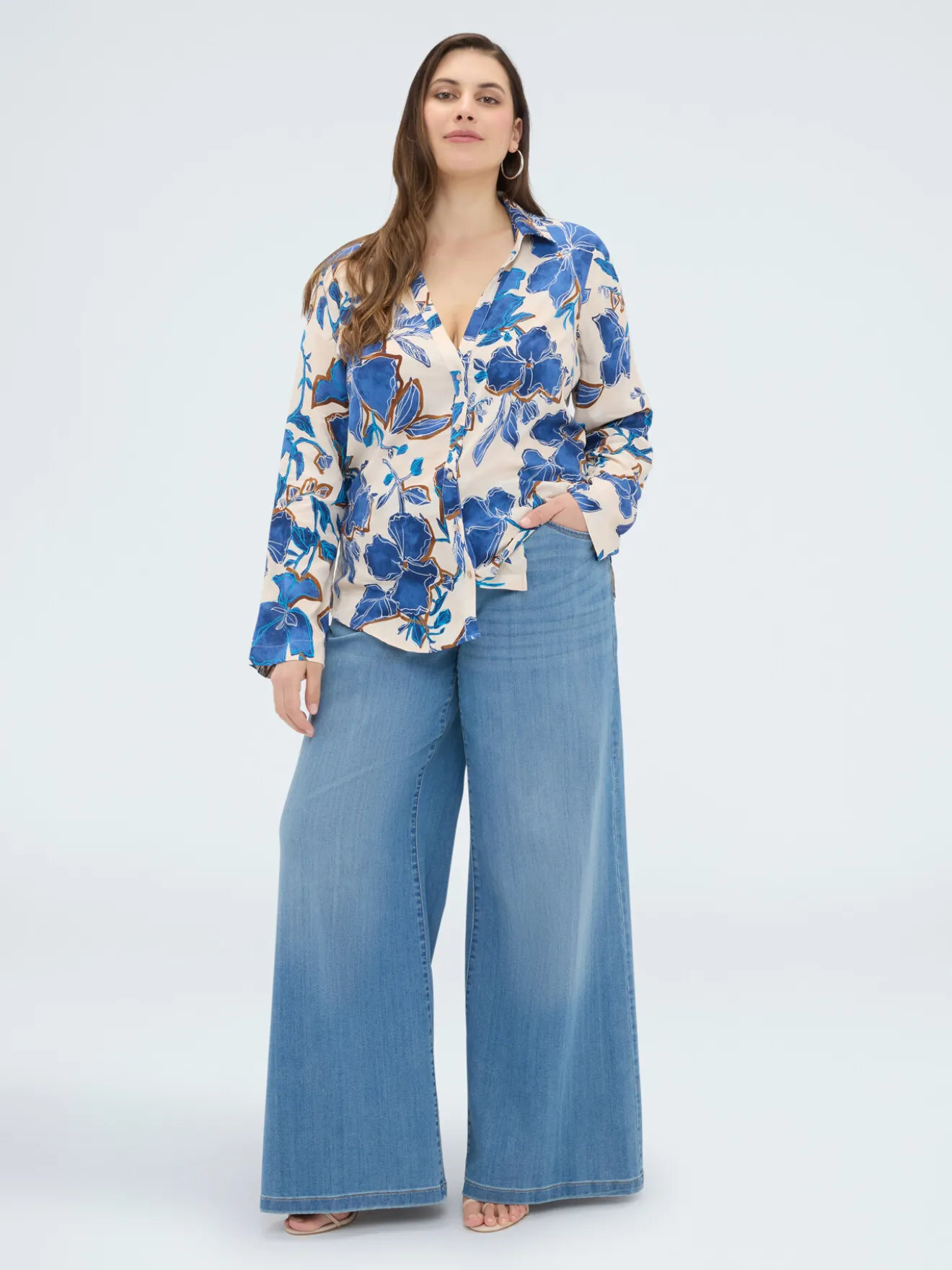 Camicia con stampa floreale