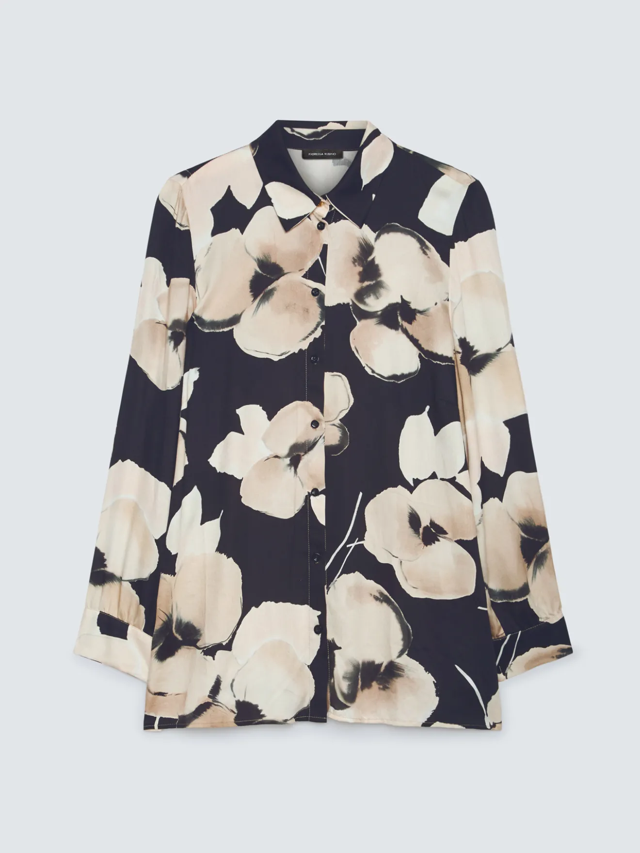 Camicia stampa floreale in raso