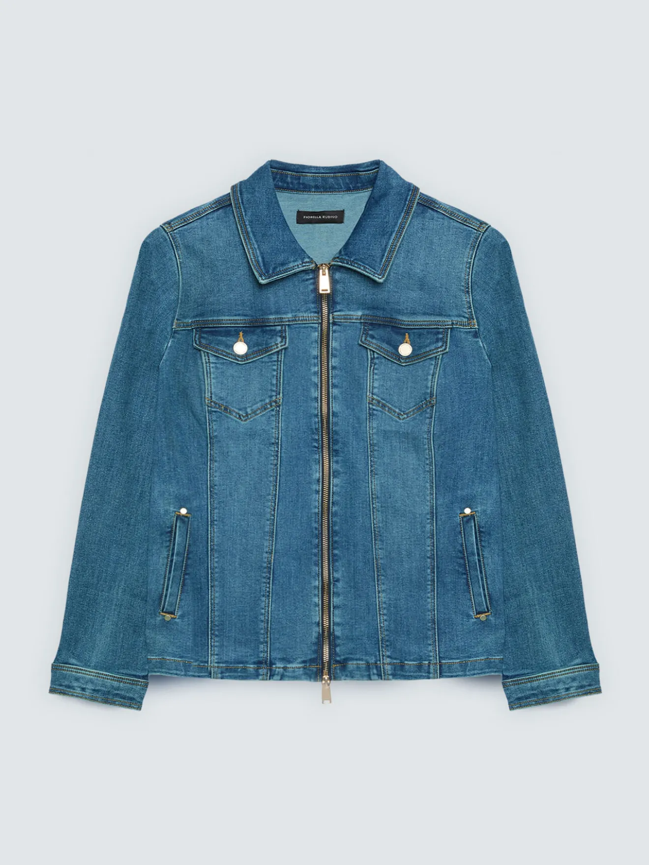 Giacca in denim con zip