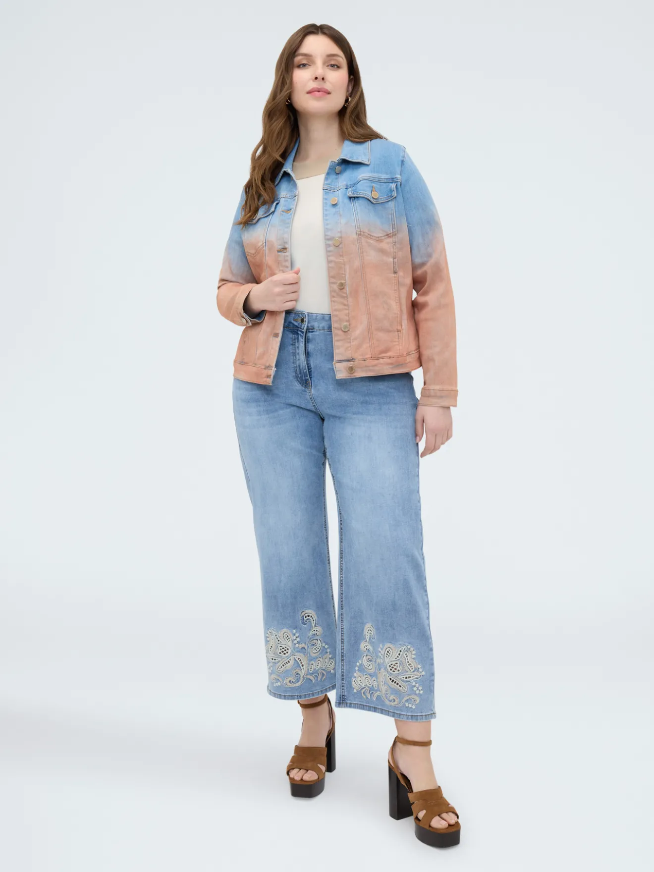 Giacca in denim dégradé