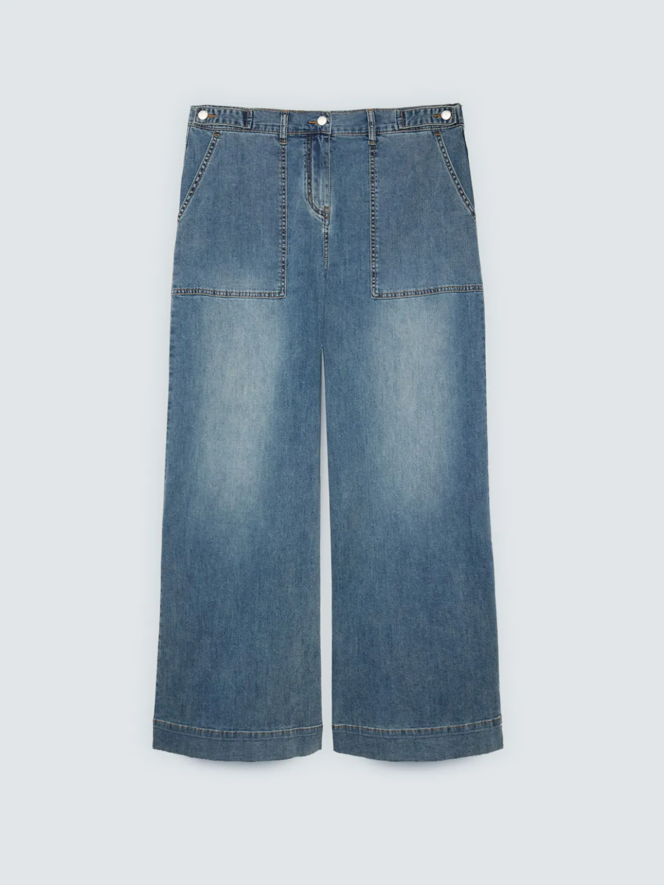 Jeans Wide Leg con maxi tasche