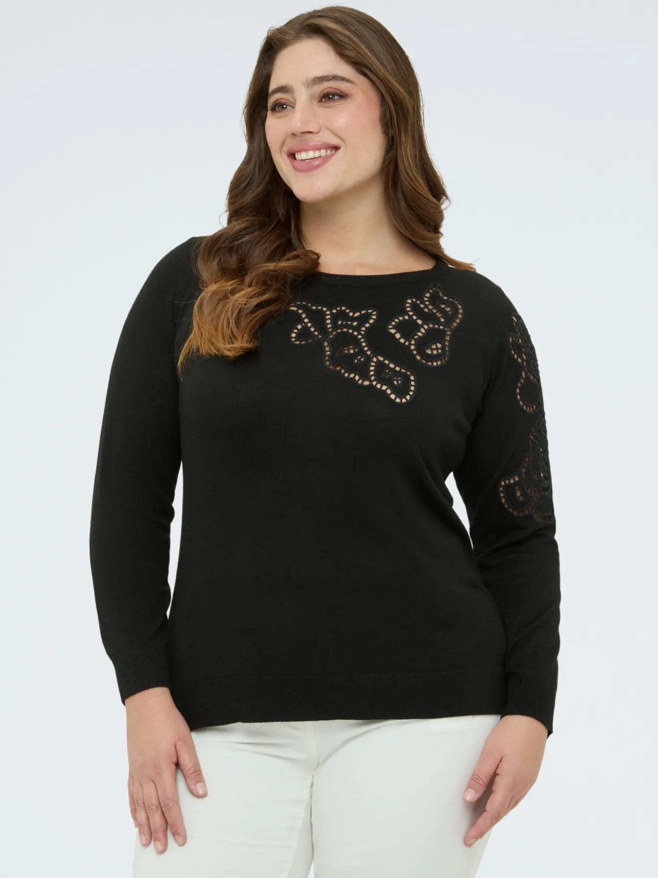 Maglia con motivo traforato