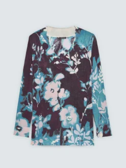 Maglia misto viscosa con stampa floreale