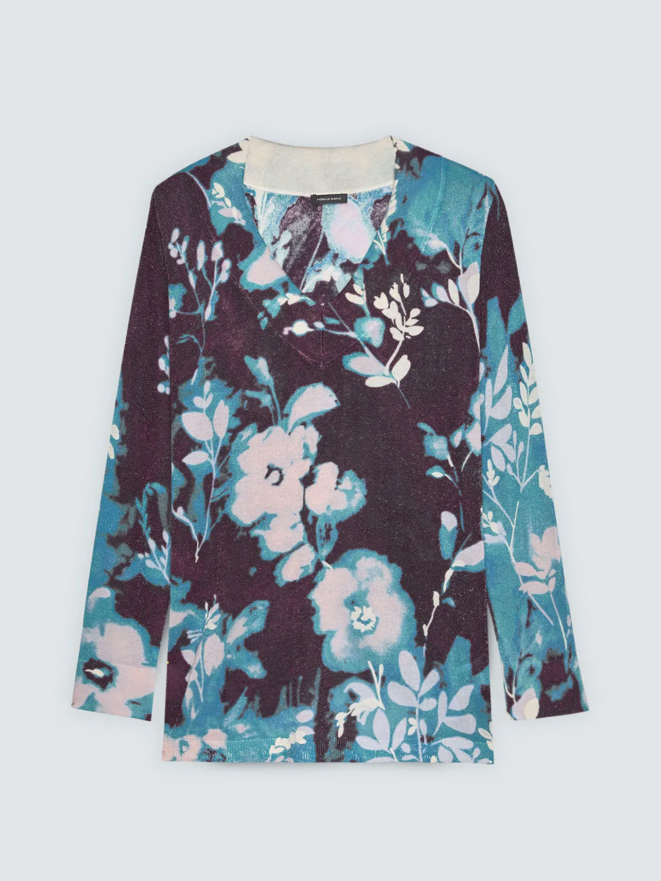 Maglia misto viscosa con stampa floreale