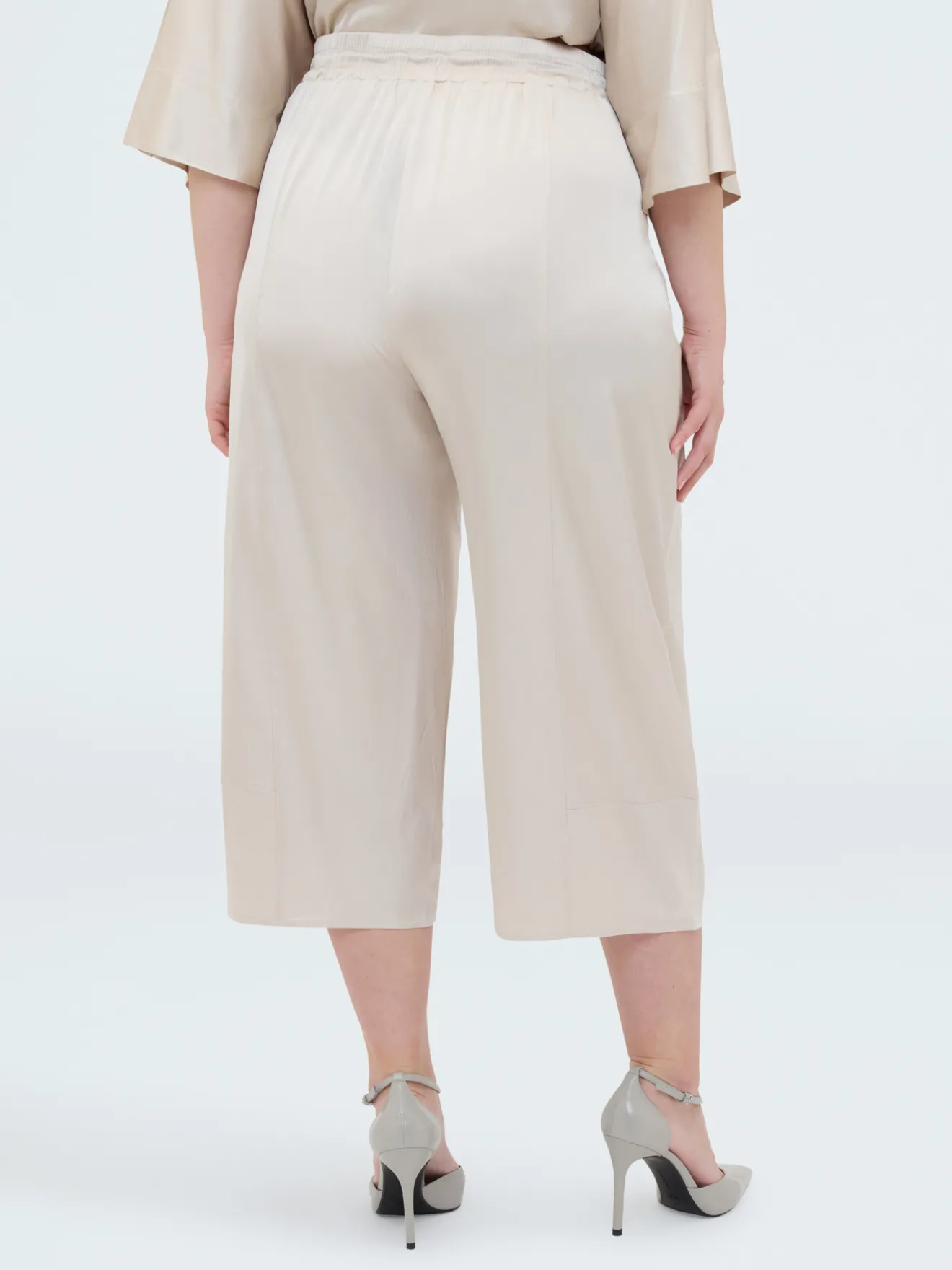 Pantaloni Balloon in raso stretch