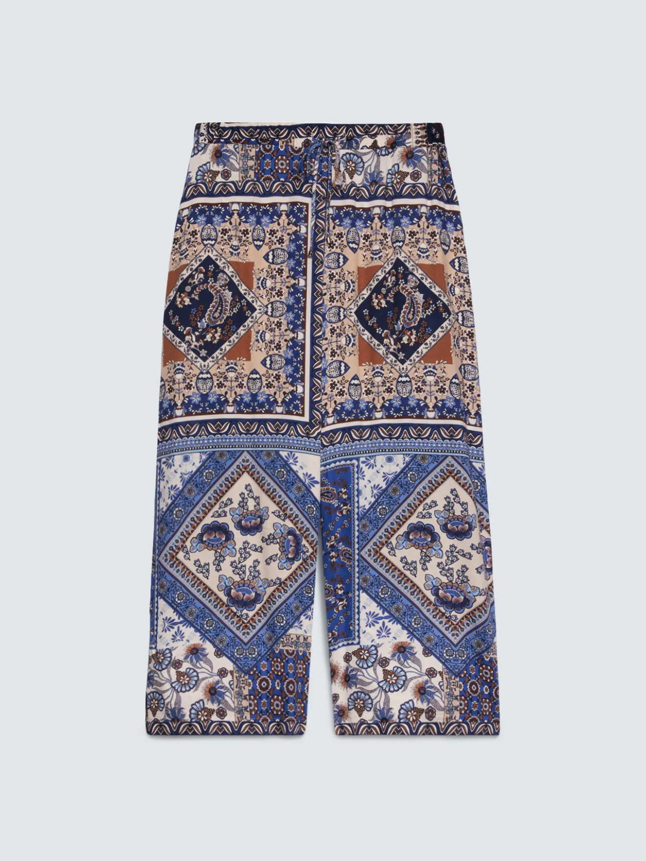 Pantaloni cropped in viscosa