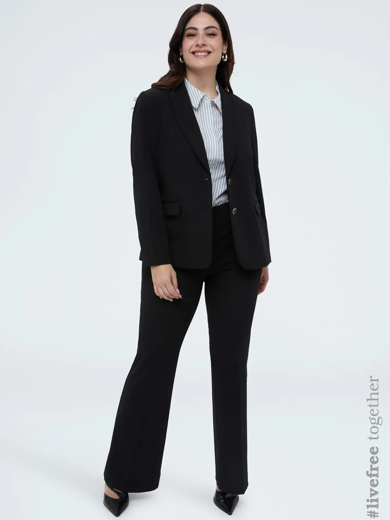 Pantaloni Flare in tessuto stretch