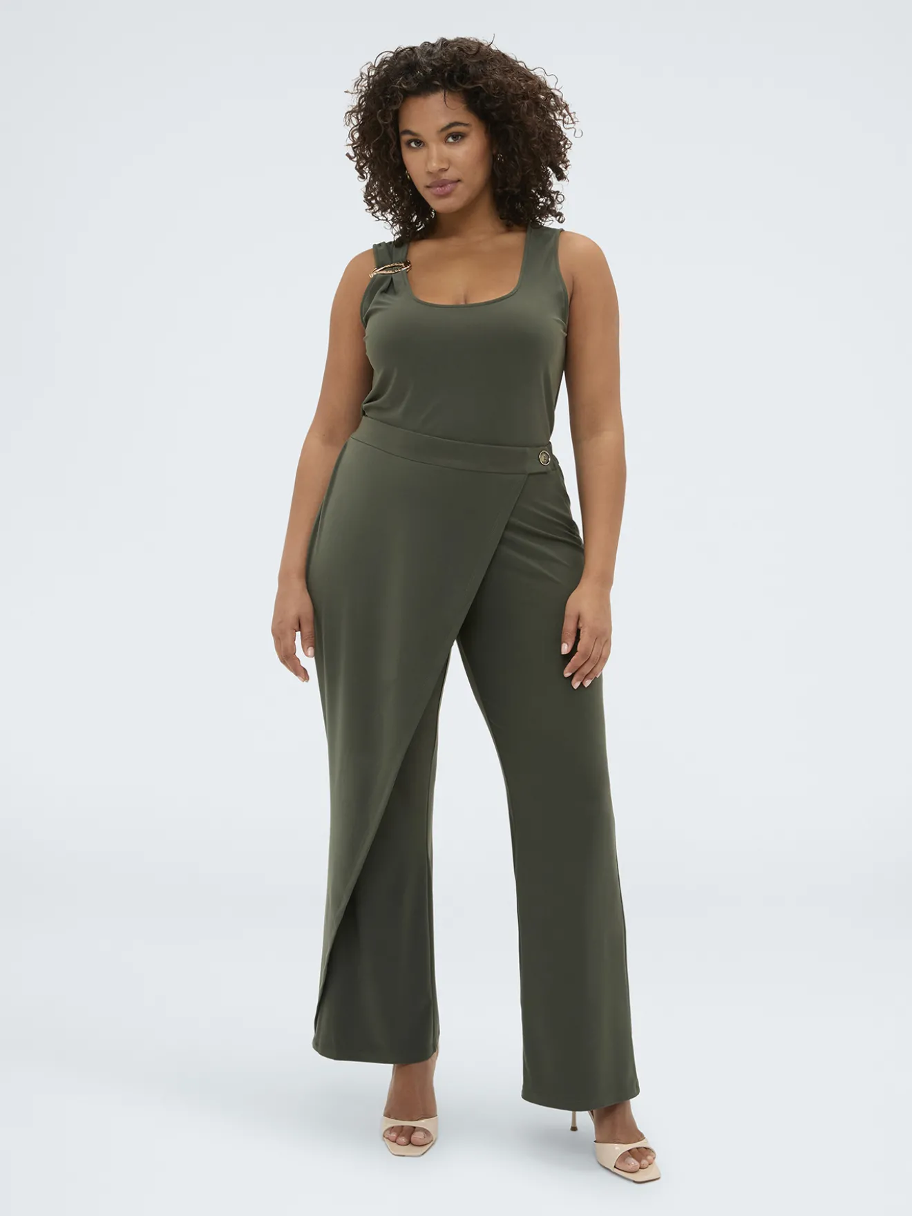 Pantaloni in jersey con chiusura portafoglio
