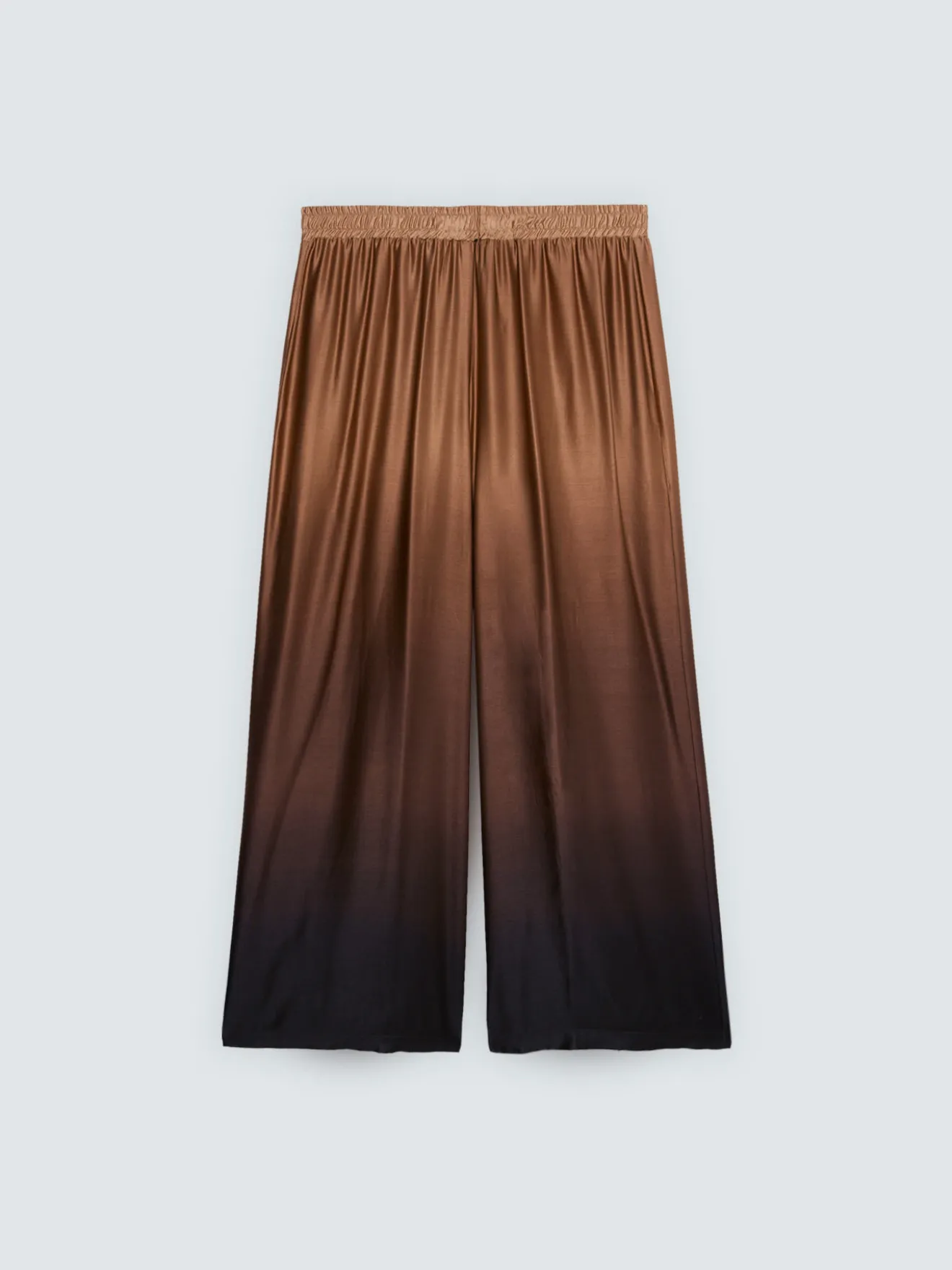 Pantaloni palazzo in raso dégradé