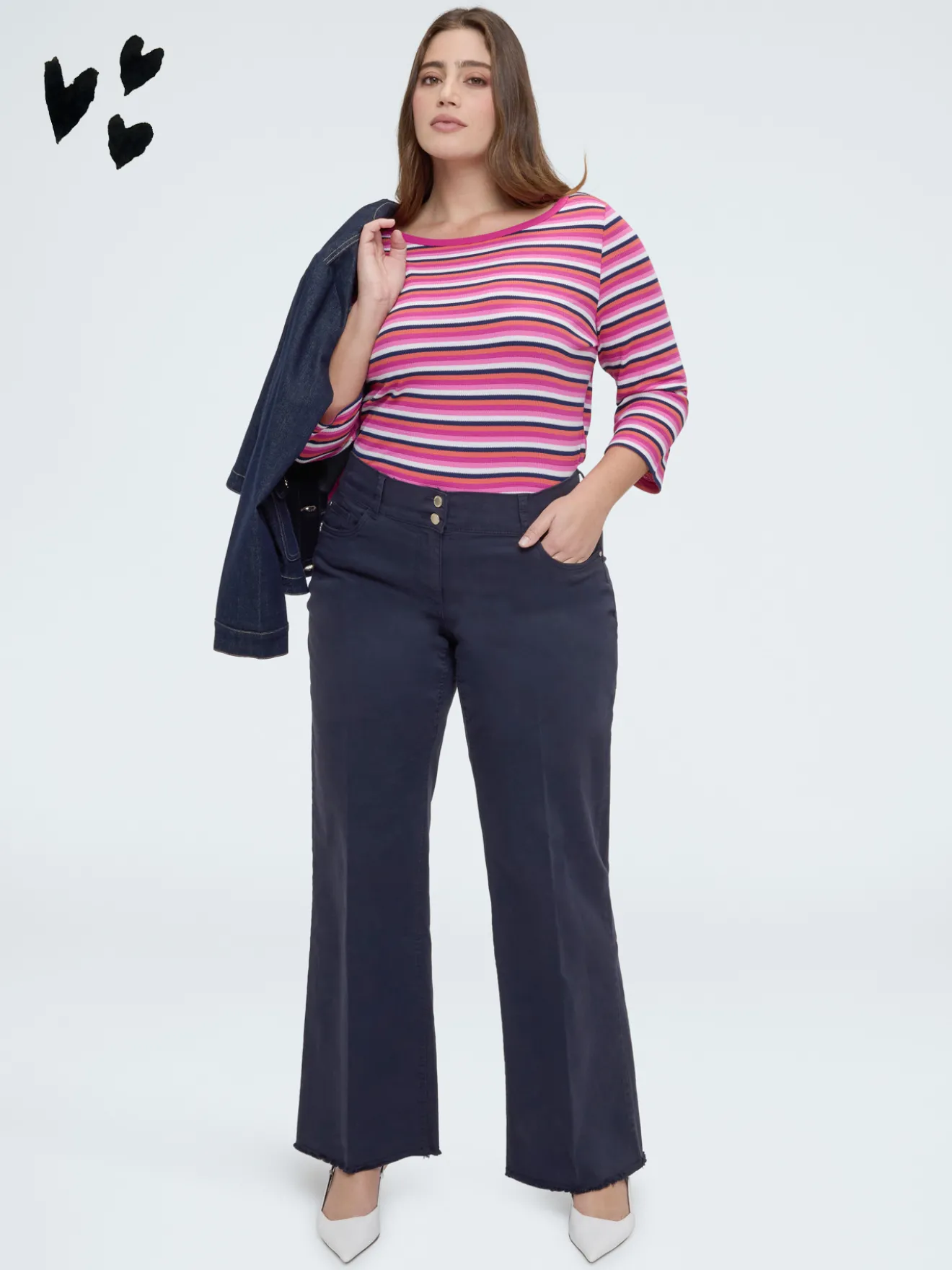 Pantaloni Straight Fit in cotone