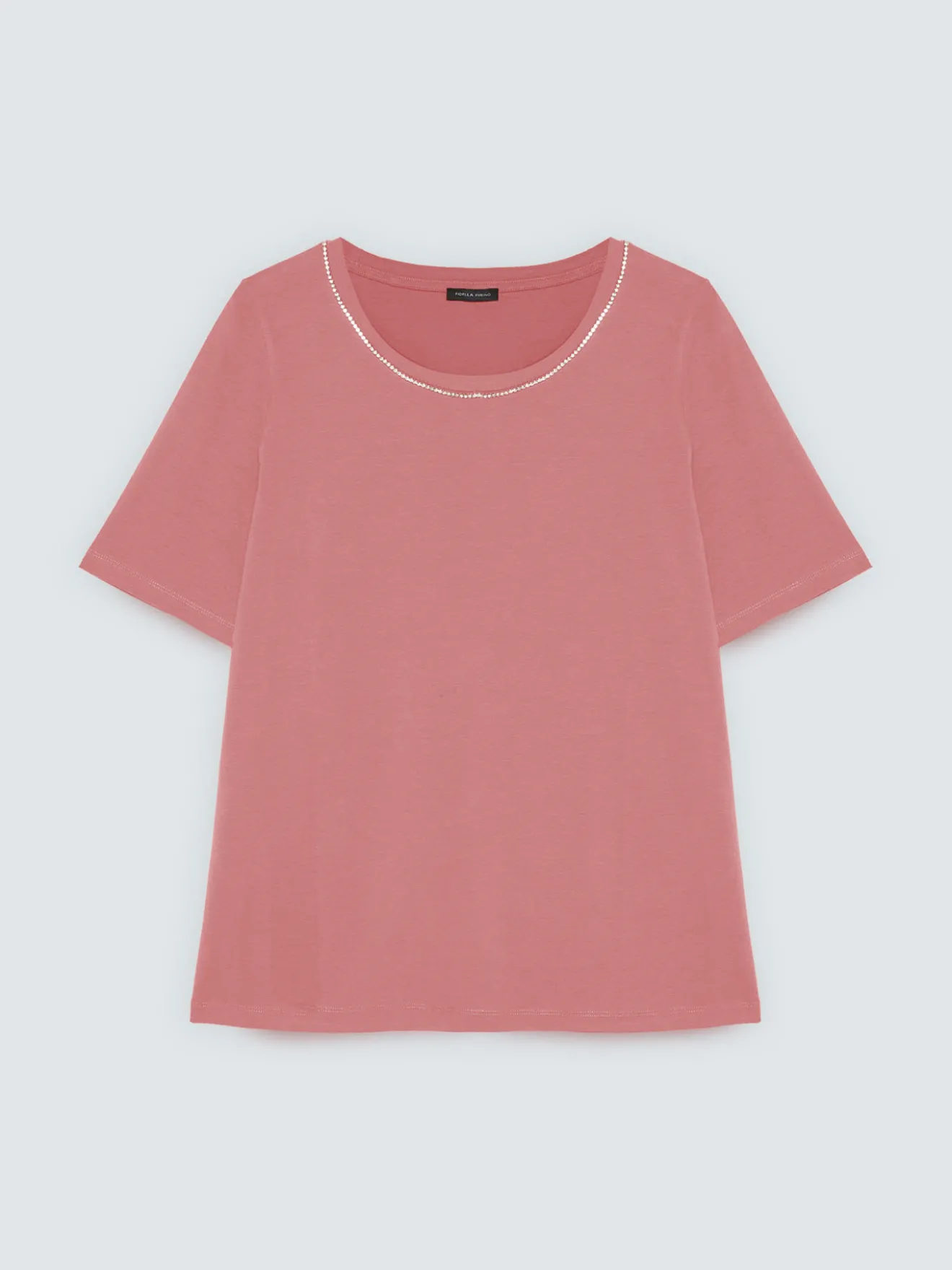 T-shirt in cotone con applicazioni luminose