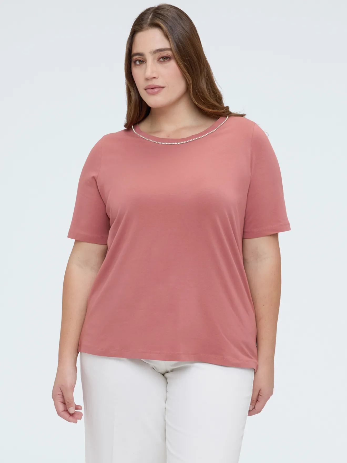T-shirt in cotone con applicazioni luminose