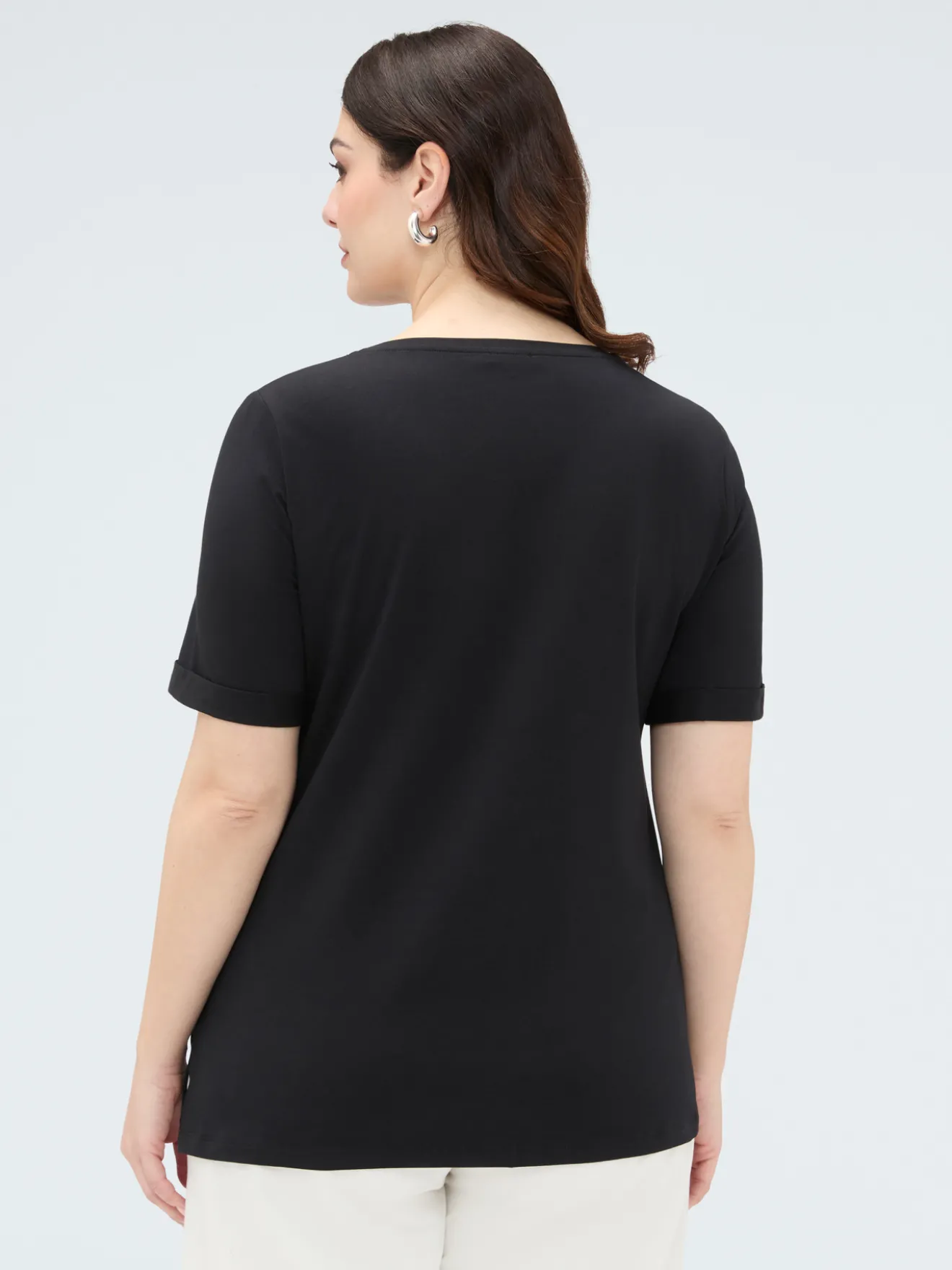 T-shirt in cotone con charm libellula
