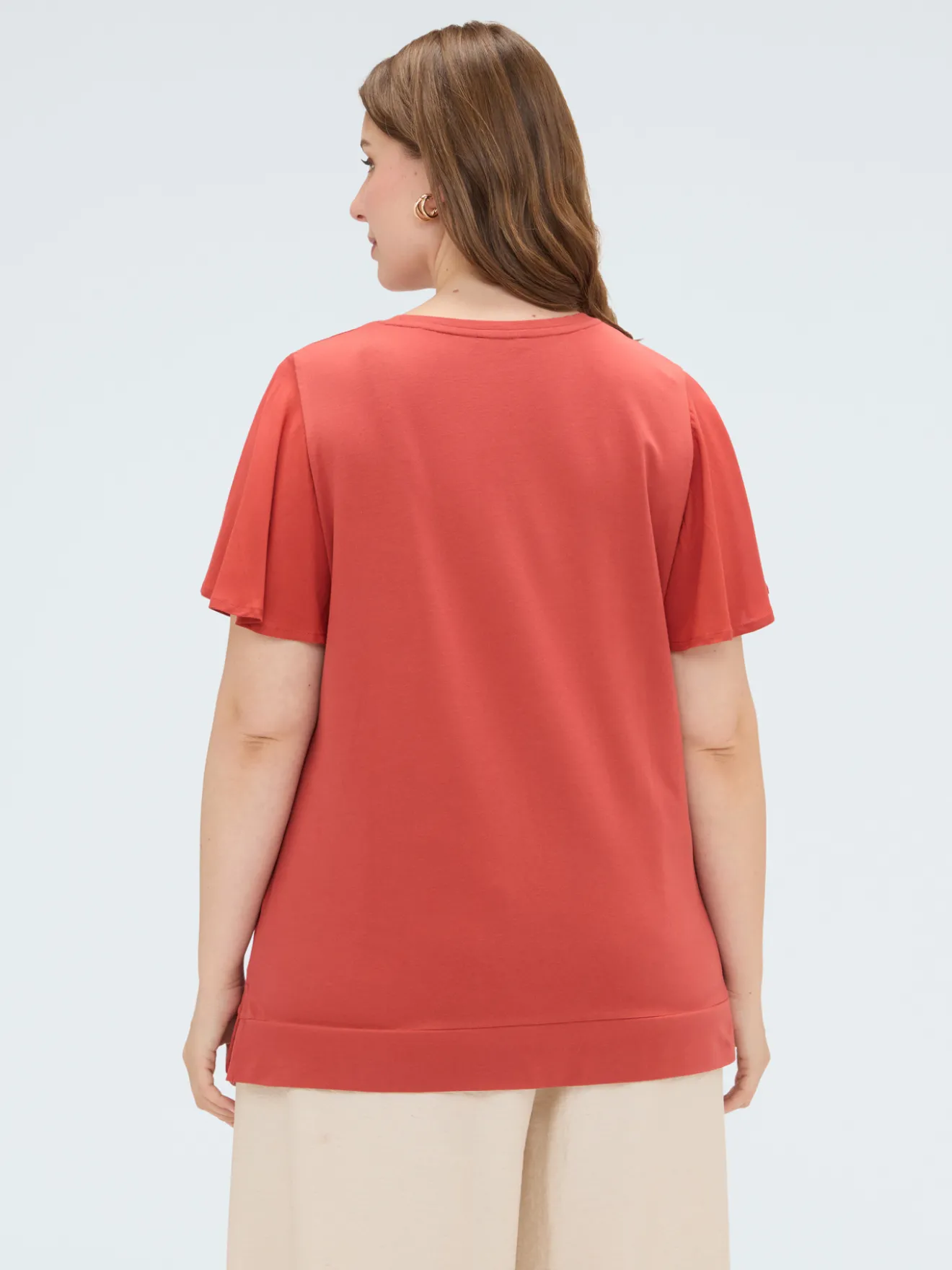 T-shirt in cotone con stampa e paillettes