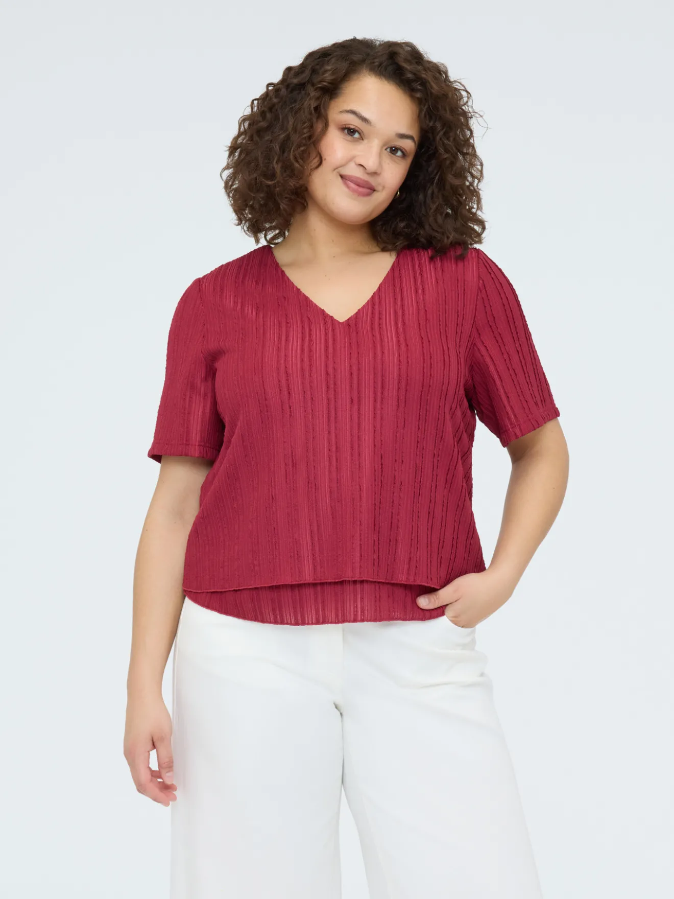 T-shirt in jersey a costine