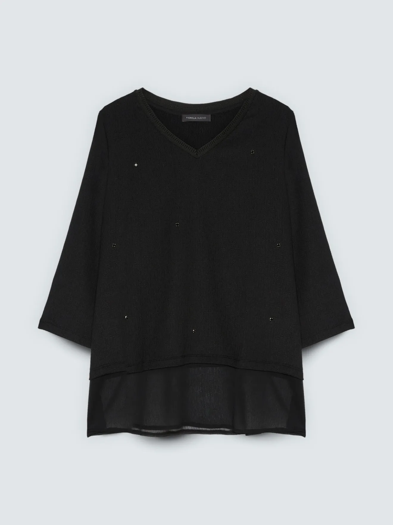 T-shirt in jersey con applicazioni