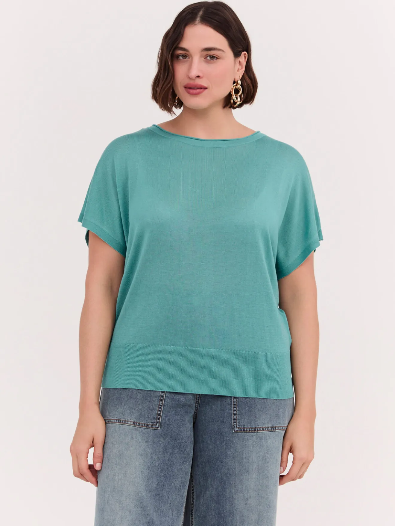 T-shirt in tencel dal fit morbido