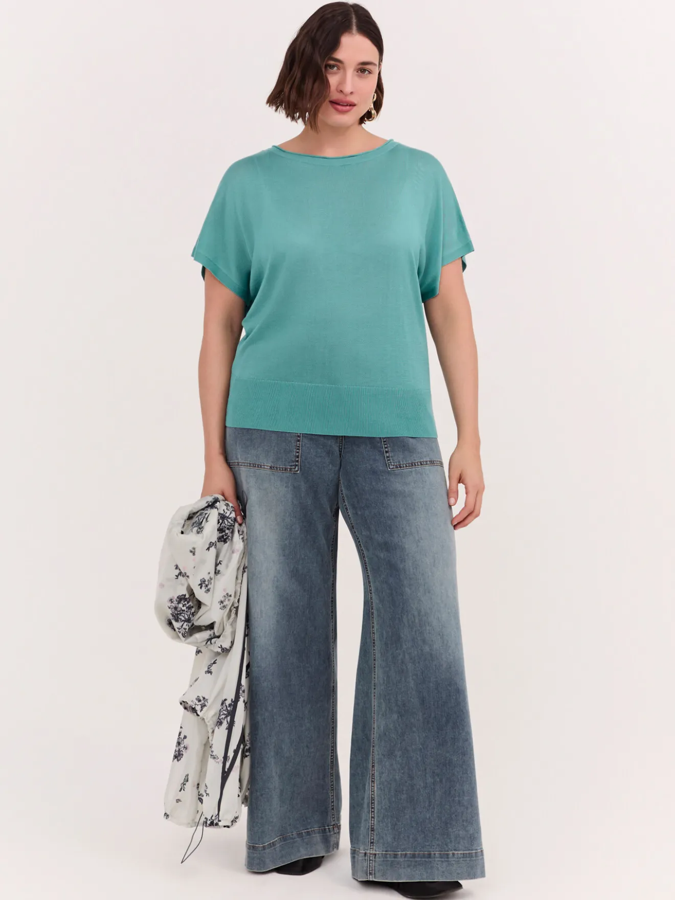 T-shirt in tencel dal fit morbido